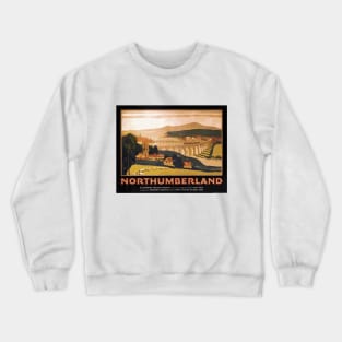 Vintage British Rail Travel Poster: Northumberland Crewneck Sweatshirt